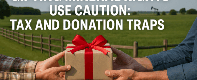 Gifting Mineral Rights - Use Caution - Tax and Donation Traps